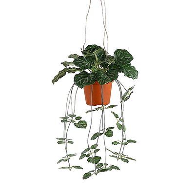 Saxifrage artificiel retombant en pot suspendu, L 35 cm, D 23 cm ARTIFICIELLES