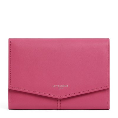 Portefeuille moyen modèle en cuir lisse CHARLOTTE LE TANNEUR