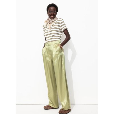 BILLY pantalon en satin PROMOD