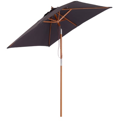 Parasol de terrasse Bois Marron OUTSUNNY