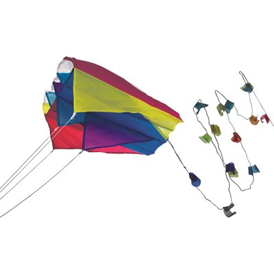 Mini Parafoil bleu, cerf-volant coloré pour la poche GUNTHER