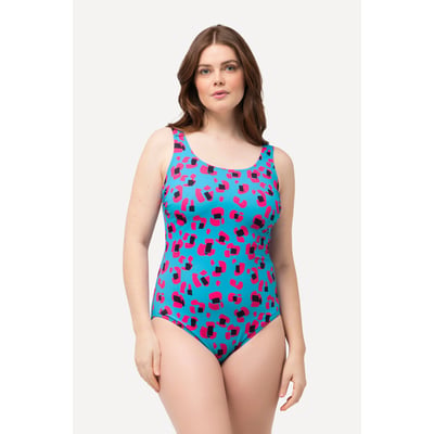 Maillot de bain à imprimé fluo et fronces ULLA POPKEN
