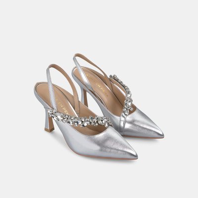 Escarpins à talons aiguilles avec bande de strass ALMA EN PENA