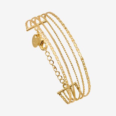 Bracelet doré à l'or fin BYZANCE CAROLINE NAJMAN