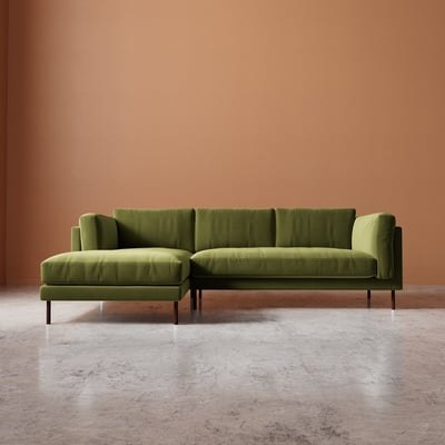 Munich Easy Velvet Corner Chaise Sofa SWOON
