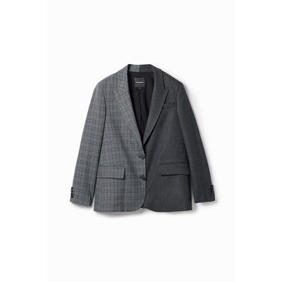 Desigual - Blazer droit patchwork pied-de-poule DESIGUAL