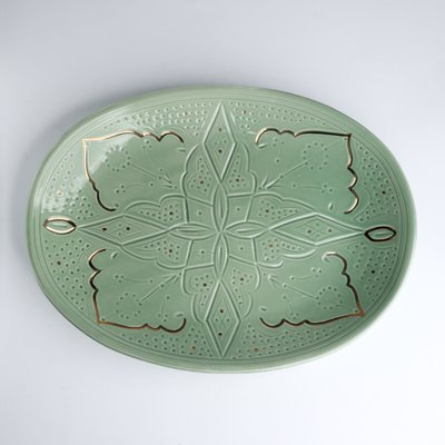 Plat de service ovale EMPREINTE CHABI CHIC