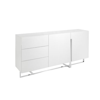 Buffet en bois et acier chromé ANGEL CERDA