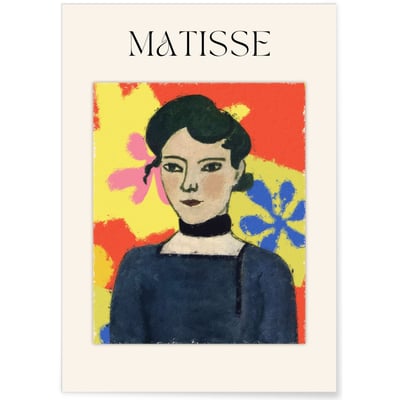 Affiche Matisse - Femme au Fond Floral L'AFFICHERIE