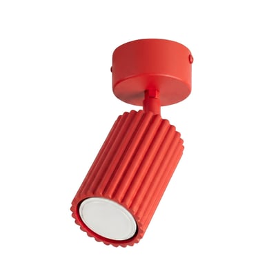 Plafonnier Aluminium Rouge GU10 1 Karbon EDEN