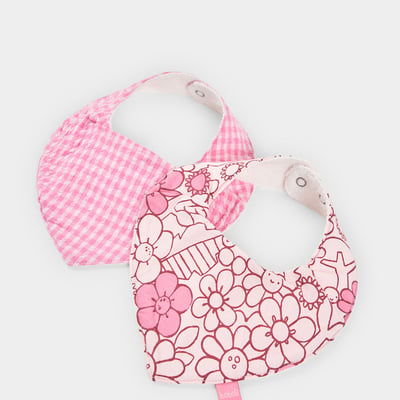 Pack de 2 bavoirs bébé en coton imprimé BOBOLI