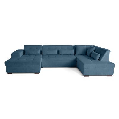 Canapé d'Angle Convertible en Velours côtelé 7 places - VERMONT LISA DESIGN