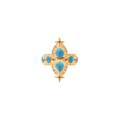 Bague réglable cabochon émail VADJA HIPANEMA