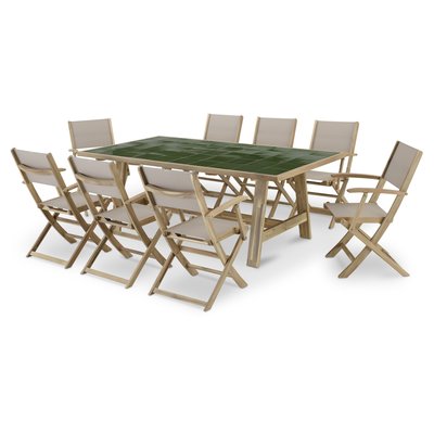 Salon de jardin, 8 chaises, BISBAL&JAVA LIGHT DEFORA HOME