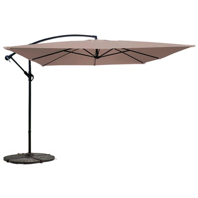 Parasol déporté 3 x 3m et 4 dalles lestées, GENOVA OVIALA