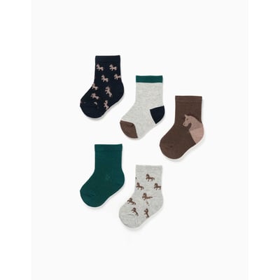 Lot de 5 paires de chaussettes avec chevaux ZIPPY