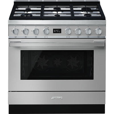 Piano de cuisson gaz 6 feux 90 cm CPF9GP SMEG