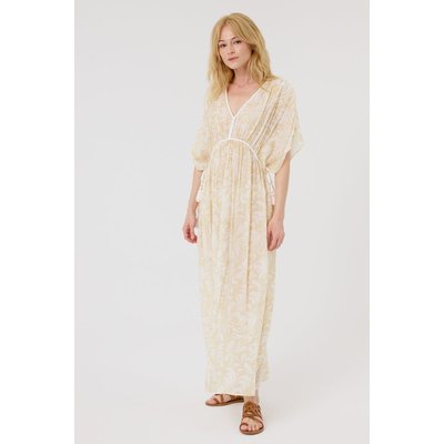 Robe longue fluide ornée de détails texturés et broderies SARAH ARTLOVE