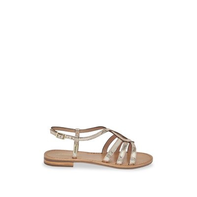 Sandales plates à brides en cuir fines HEMILY LES TROPEZIENNES PAR M BELARBI