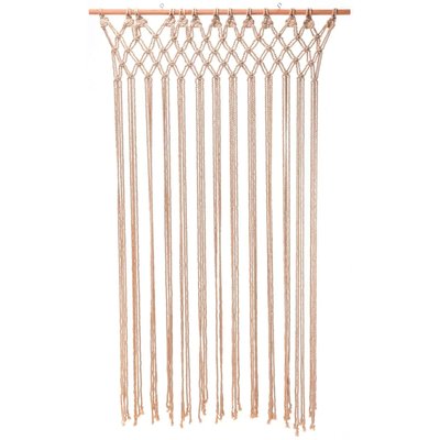 Rideau macramé beige 90x180cm WADIGA