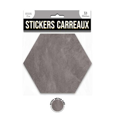 4 Stickers effet béton ciré TOILINUX