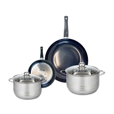 Batterie 2 poêles 20/32cm + 2 faitouts 20/24cm PRIMA BRILLANT ELO