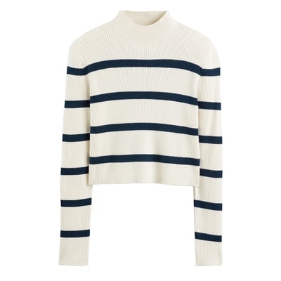 Pull cropped, col montant à rayures LA REDOUTE COLLECTIONS