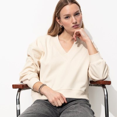 Sweat-shirt uni col V PROMOD