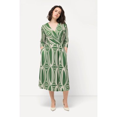 Robe midi à décolleté en V et manches 3/4 ULLA POPKEN