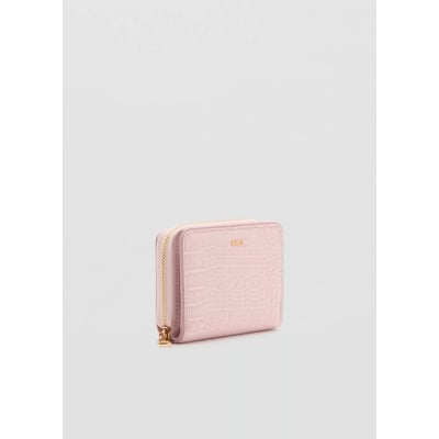 Portefeuille petit effet croco MANGO