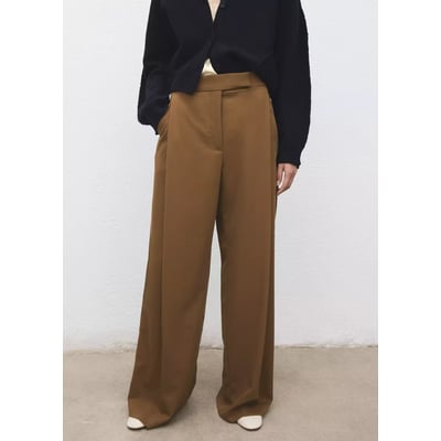 Pantalon large à pinces MANGO