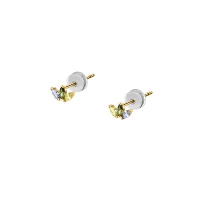Puces en or 375 et oxyde de zirconium JULIETTE
