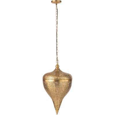 Lampe suspendue goutte dorée en métal design élégant RECOLLECTION
