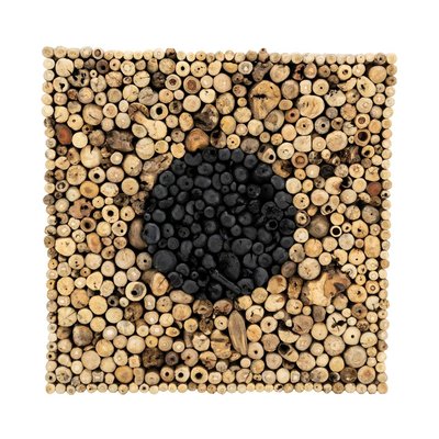 Décor mural en bois flotté naturel et noir AUBRY GASPARD