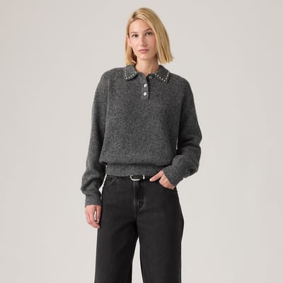 Pull col polo strass manches longues LEVI'S