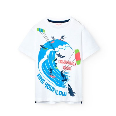 T-shirt à manches courtes avec col rond BOBOLI