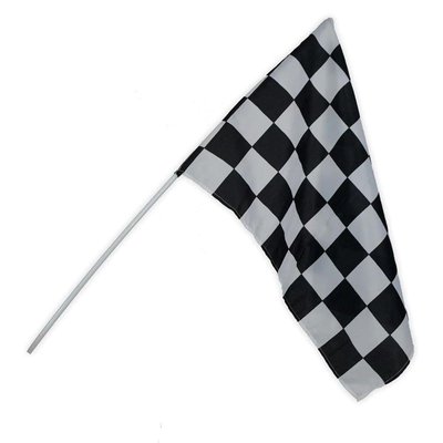 Drapeau à damiers blanc noir BAGHERA