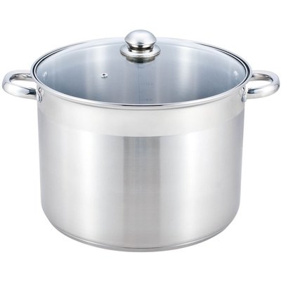 Marmite Vapeur Inox diam 30 cm + couvercle verre ESSENTIEL B