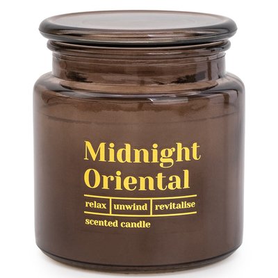 Wax Filled Pot Candle 'Midnight Oriental' Amber Lily Scent SO'HOME