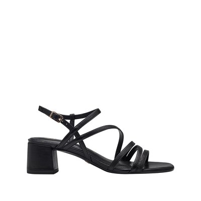 Sandales trotteur à talons, cuir TAMARIS