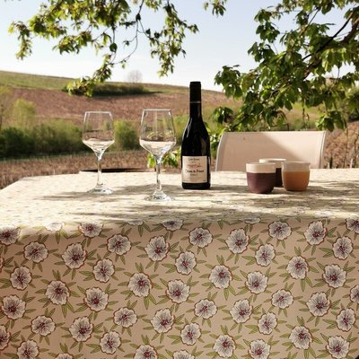 Nappe enduite carrée ou rectangle ETAMINE FLEUR DE SOLEIL
