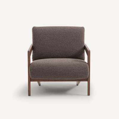Sessel Izag, Nussbaum massiv und Bouclé AM.PM