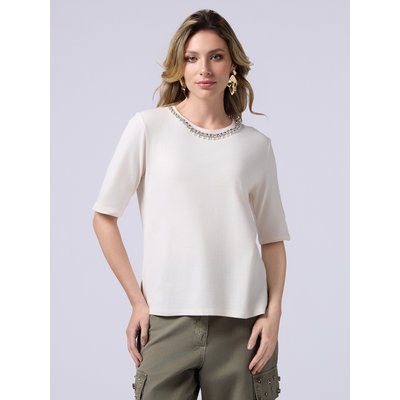 T-shirt realizzata in jersey di cotone stretch OLTRE
