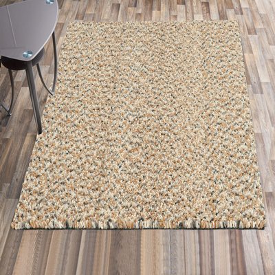 Tapis longs poils shaggy tissé en laine motif faux uni BOUCLEN UN AMOUR DE TAPIS