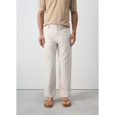 Pantalon regular-fit mélange coton lin MANGO MAN