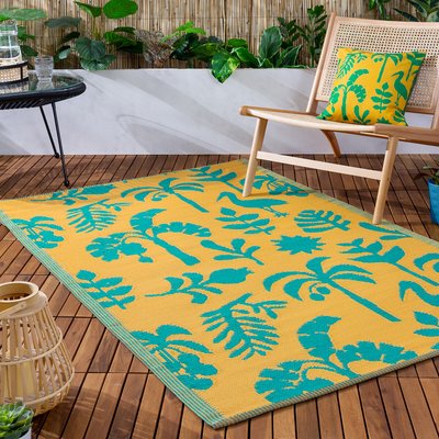 Bright Tropical Woven 100% Recycled Indoor/Outdoor Rug FURN.