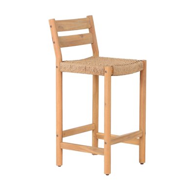 Lot de 2 tabourets de bar intérieur/extérieur en bois H65cm - Ligno DRAWER