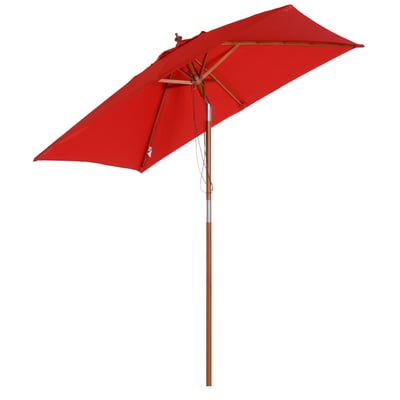 Parasol de terrasse Bois Marron OUTSUNNY