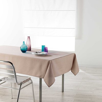 Nappe en polyester Chambray uni enduit Newton Lin 140 x 250 cm DOUCEUR D'INTÉRIEUR