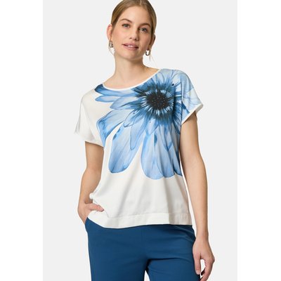 T-shirt en satin avec impression de fleurs ZERO